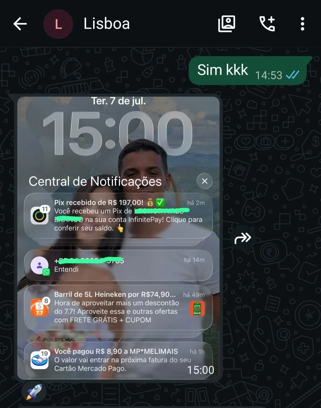 Depoimento de aluno — registro compartilhado